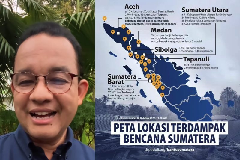 Negara Jangan Terus Menunda: Anies Baswedan Mendesak Pemerintah Tetapkan Bencana Nasional di Aceh dan Sumatera